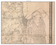 Newark, New Jersey 1850 Old Town Map Custom Print - Essex Co.