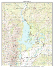Jackson Lake 100k 1981 - Custom USGS Old Topo Map - Wyoming
