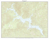 Lake Wateree 2017 - Custom USGS Old Topo Map - South Carolina
