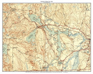 Flat River Reservoir 1943 - Custom USGS Old Topo Map - Rhode Island Lakes