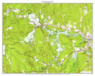 Flat River Reservoir 1955 - Custom USGS Old Topo Map - Rhode Island Lakes