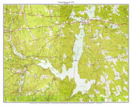 Scituate Reservoir 1955 - Custom USGS Old Topo Map - Rhode Island Lakes