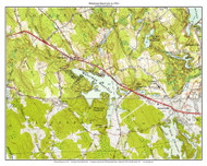 Waterman Reservoir 1955 - Custom USGS Old Topo Map - Rhode Island Lakes