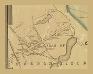 Haddonfield, New Jersey 1857 Old Town Map Custom Print - Camden Co.