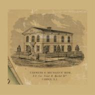 Farmers Mechanic Bank - , New Jersey 1857 Old Town Map Custom Print - Camden Co.