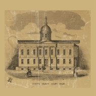 Camden County Court House - , New Jersey 1857 Old Town Map Custom Print - Camden Co.