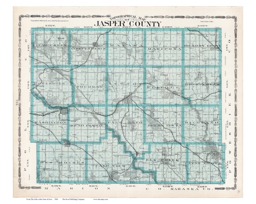 Jasper County, Iowa 1904 - Iowa State Atlas 70 - OLD MAPS