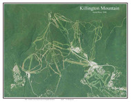 Aerial Photo View of Killington Mountain, 2008 -Vermont Custom Composite Map Reprint