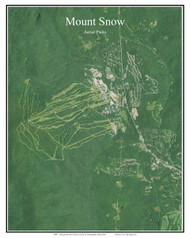 Aerial Photo View of Mount Snow 1, 2008 -Vermont Custom Composite Map Reprint