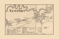 Newport Village, New Jersey 1862 Old Town Map Custom Print - Cumberland Co.
