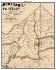 Hopewell - , New Jersey 1862 Old Town Map Custom Print - Cumberland Co.