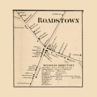 Roadstown Village - , New Jersey 1862 Old Town Map Custom Print - Cumberland Co.
