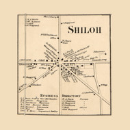 Shiloh Village - , New Jersey 1862 Old Town Map Custom Print - Cumberland Co.