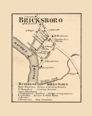 Bricksboro Village - , New Jersey 1862 Old Town Map Custom Print - Cumberland Co.