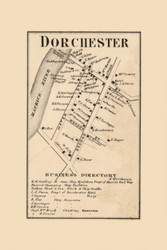 Dorchester Village - , New Jersey 1862 Old Town Map Custom Print - Cumberland Co.