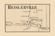 Heislerville - , New Jersey 1862 Old Town Map Custom Print - Cumberland Co.