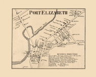 Port Elizabeth Village - , New Jersey 1862 Old Town Map Custom Print - Cumberland Co.