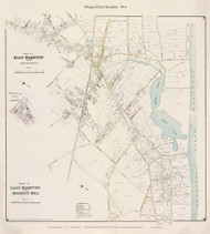 Village of East Hampton, New York 1916 Old Map - Suffolk Co. Atlas Custom Print