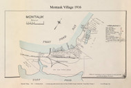 Montauk Village, New York 1916 Old Map - Suffolk Co. Atlas Custom Print