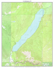 Lake McDonald 1968 - Custom USGS Old Topo Map - Montana