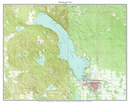 Whitefish Lake 1962 - Custom USGS Old Topo Map - Montana