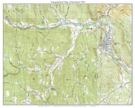 Buckland 1990 - Custom USGS Old Topo Map - Massachusetts 7x7 Custom FRCO