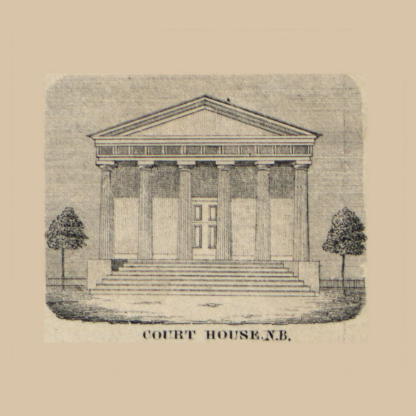New Brunswick Court House New Jersey 1850 Old Town Map Custom Print New Brunswick Court House New Jersey 1850 Old Town Map Custom Print