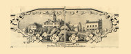Rutgers College in New Brunswick - , New Jersey 1850 Old Town Map Custom Print - Middlesex Co.