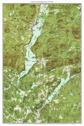 Schroon Lake & Brant Lake 1953-1958 - Custom USGS Old Topo Map - New York - Eastern Lakes
