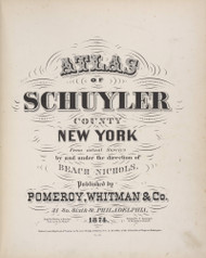 Title #02, New York 1874 Old Map Reprint - Schuyler Co.