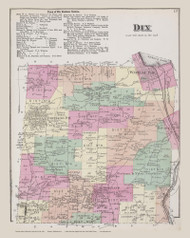 Dix #17, New York 1874 Old Map Reprint - Schuyler Co.