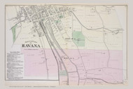 South Havana #34-35, New York 1874 Old Map Reprint - Schuyler Co.