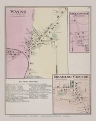 Wayne, Irelandville, Reading Centre #53, New York 1874 Old Map Reprint - Schuyler Co.