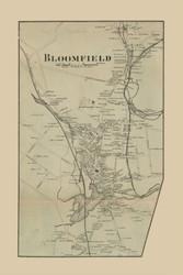 Bloomfield Village, New Jersey 1859 Old Town Map Custom Print - Essex Co.
