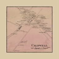 Caldwell Village, New Jersey 1859 Old Town Map Custom Print - Essex Co.