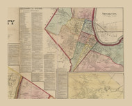 Newark City Business Directory - , New Jersey 1859 Old Town Map Custom Print - Essex Co.