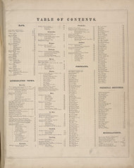 Table of Contents #001, New York 1876 Old Map Reprint - Genesee Co.