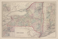 New York #004, New York 1876 Old Map Reprint - Genesee Co.