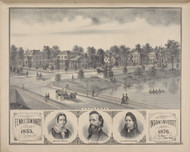 Ingham University #027, New York 1876 Old Map Reprint - Genesee Co.