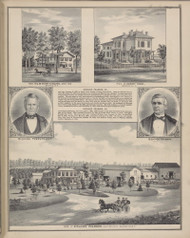 Richard Pearson Residence #035, New York 1876 Old Map Reprint - Genesee Co.