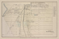 Batavia #042-043, New York 1876 Old Map Reprint - Genesee Co.