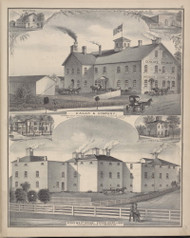 Malt House #047, New York 1876 Old Map Reprint - Genesee Co.