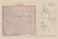 Alabama, Linden, Pavilion #052, New York 1876 Old Map Reprint - Genesee Co.