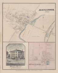 Alexander, South Alabama #056, New York 1876 Old Map Reprint - Genesee Co.