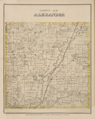 Alexander #058, New York 1876 Old Map Reprint - Genesee Co.