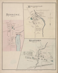 Roanoke, Morganville, Stafford #061, New York 1876 Old Map Reprint - Genesee Co.