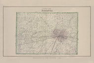 Bativia #062-063, New York 1876 Old Map Reprint - Genesee Co.
