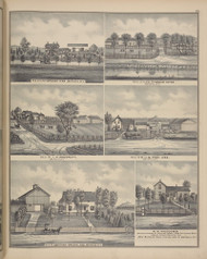 Residences #065, New York 1876 Old Map Reprint - Genesee Co.