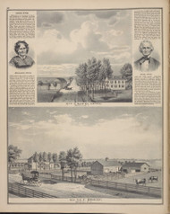 Residences #066, New York 1876 Old Map Reprint - Genesee Co.