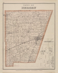 Bergen, Pavillion Center #072, New York 1876 Old Map Reprint - Genesee Co.